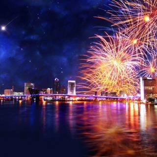 New Year fireworks wallpaper