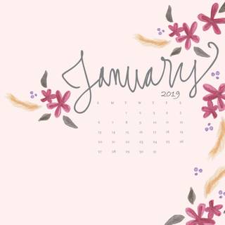 January 2019 calendar wallpaper