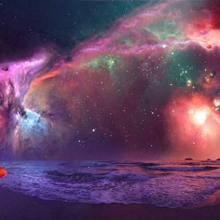 Psychedelic astronaut wallpaper