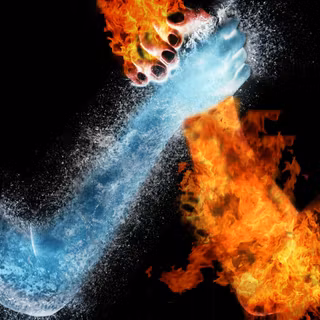 Water vs fire wallpaper