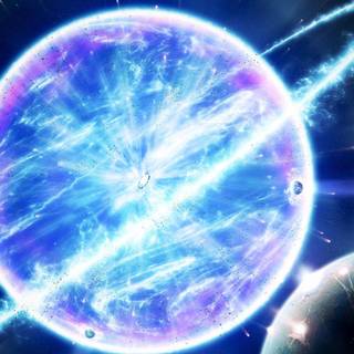 Blue supernova wallpaper