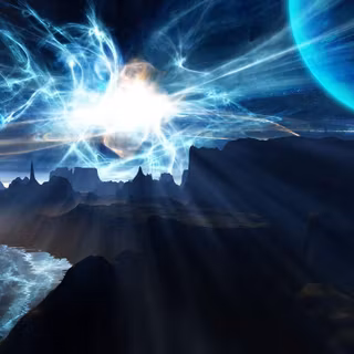 Blue supernova wallpaper