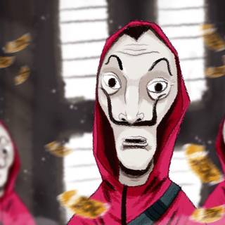 La Casa De Papel mask wallpaper
