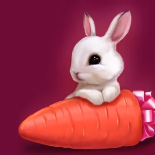 Puppy and rabbit wallpaper