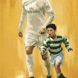 Cristiano Ronaldo and Ronaldo Jr wallpaper
