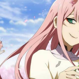 Hiro and Zero Two wallpaper