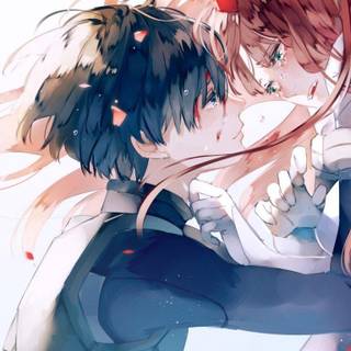 Hiro and Zero Two wallpaper