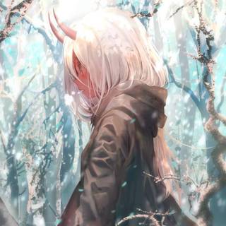 Hiro and Zero Two wallpaper