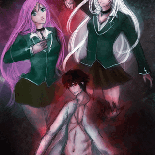 Moka and Tsukune wallpaper