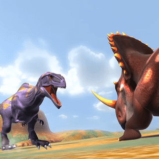 Dinosaur fights wallpaper