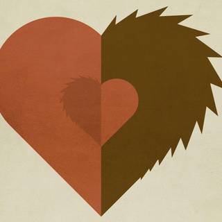 Minimalist Valentine's Day wallpaper