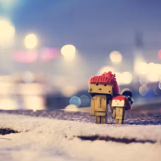 Cardboard robot wallpaper