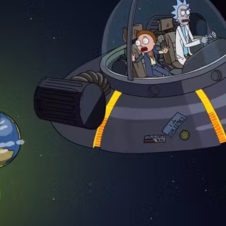 Rick and Morty Outer Space wallpaper