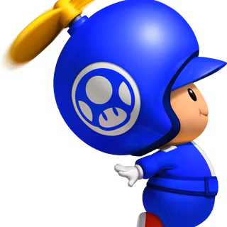 Super Mario Bros Blue Toad wallpaper