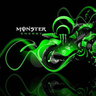 Green Monster Energy wallpaper