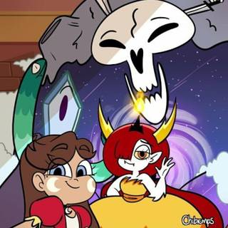 Luna Butterfly and Sam Lucitor wallpaper