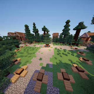 Minecraft village wallpaper