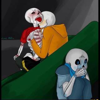 Undertale Sans x Underfell Sans wallpaper