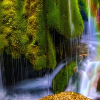 Tropical waterfall wallpaper