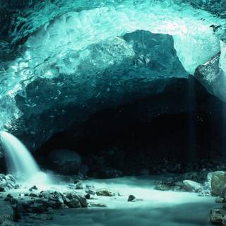 Underwater caves wallpaper