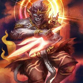 Angry Hanuman wallpaper