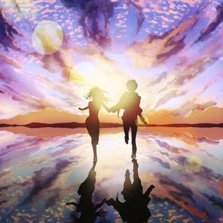 Happy couple wallpaper