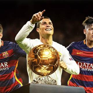 Cristiano Ronaldo Lionel Messi Neymar Jr wallpaper
