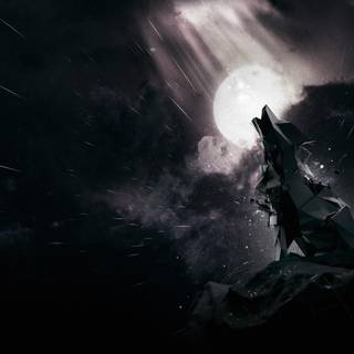 Night wolf wallpaper