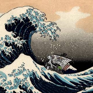 Aesthetic waves desktop wallpaper