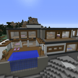 Minecraft house wallpaper