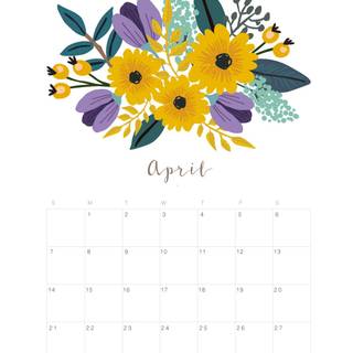 April 2019 calendar wallpaper
