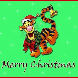 Christmas tigers wallpaper