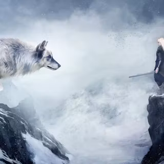 Wolf girl wallpaper