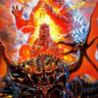 Fire Godzilla wallpaper