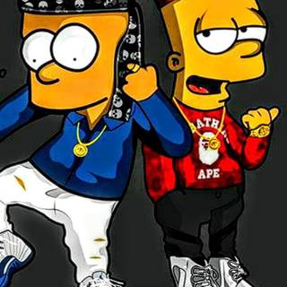 Gangster Bart wallpaper