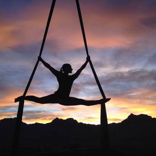 Gymnastics sunset wallpaper