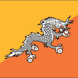 Bhutan flag wallpaper