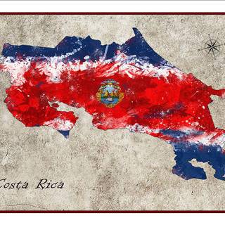 Costa Rica flag wallpaper