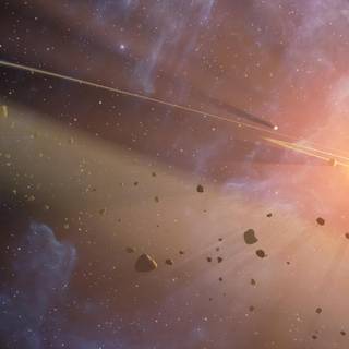 Asteroid belt wallpaper