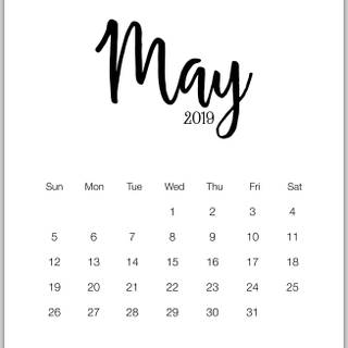 May 2019 calendar wallpaper