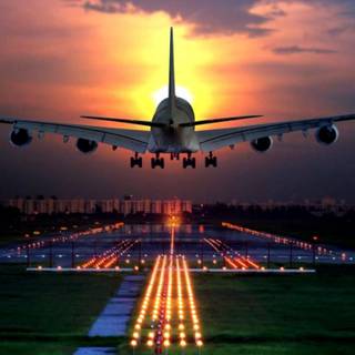 Plane taking off wallpaper
