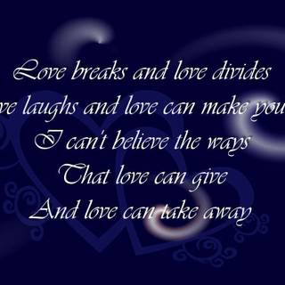 Song lyrics wallpaper