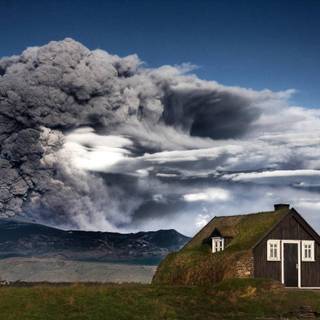 Iceland volcano wallpaper