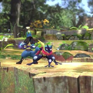 Lucario vs Greninja wallpaper