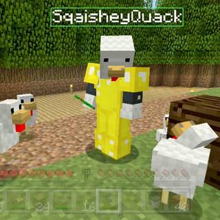Minecraft chicken wallpaper
