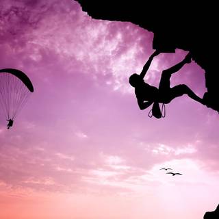 Parachuting wallpaper