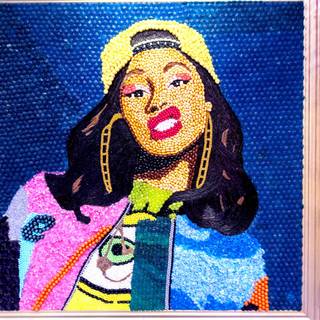 Cardi B cartoon wallpaper