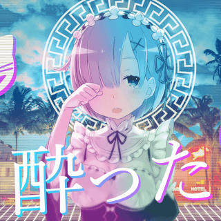 Vaporwave anime wallpaper