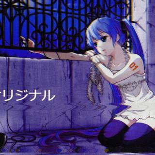 Vaporwave anime wallpaper