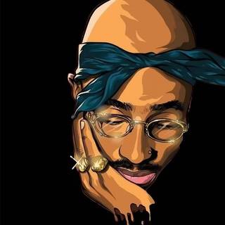 Tupac cartoon wallpaper